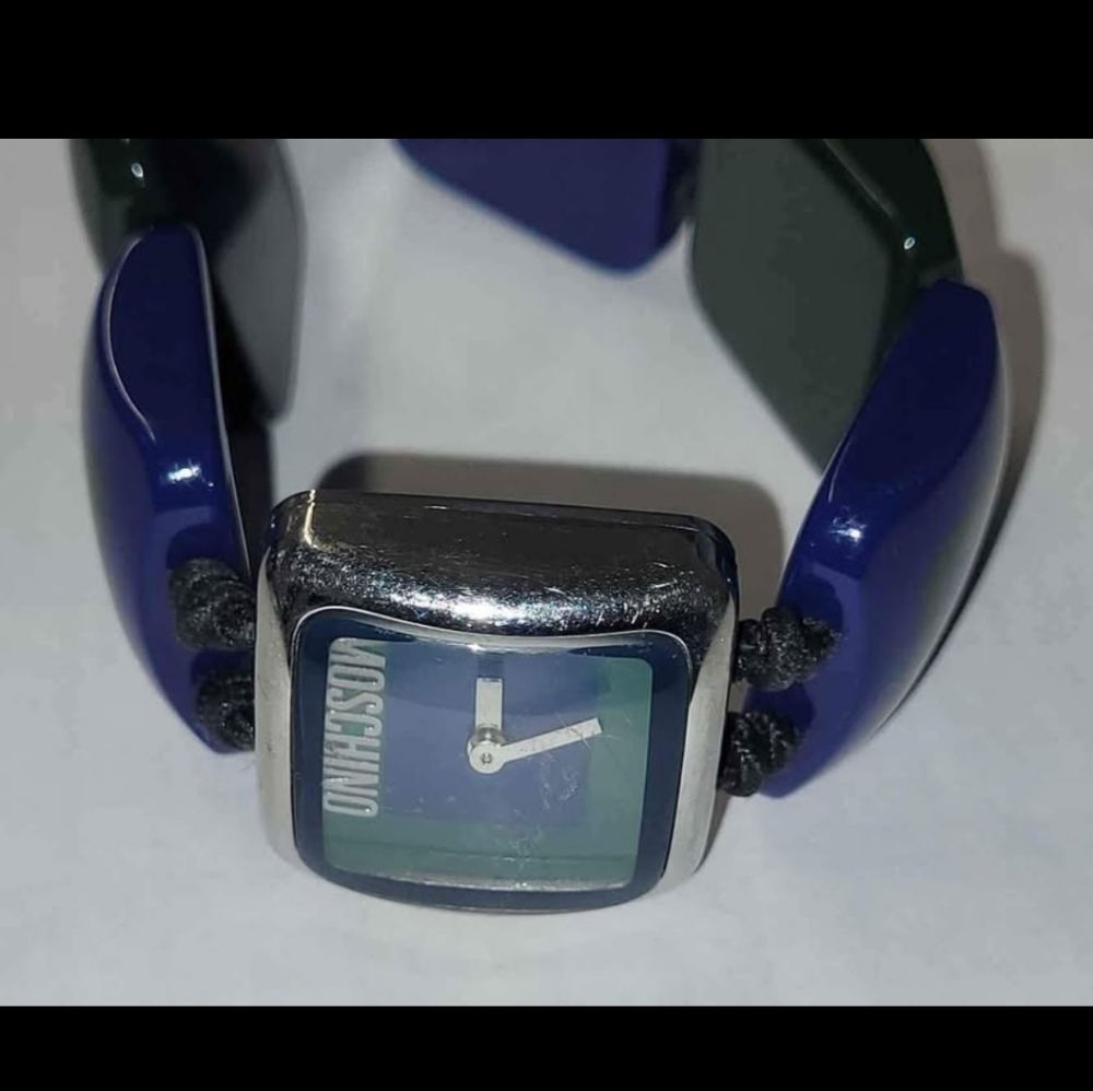 Moschino Blue and Green Vintage Watch